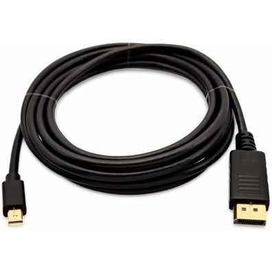 V7 Mini-Displayport M 3 M To Displayport M - Black - Displayport Cables 3