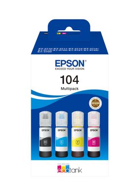 Epson C13T00P640 Epson EcoTank 4-colour Multipack T 104 T 00P6
