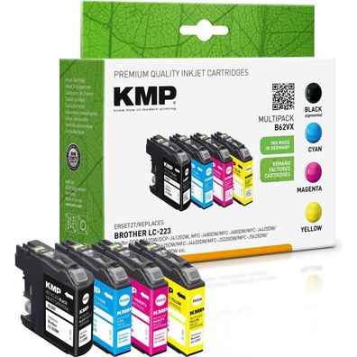 KMP 1529,4005 KMP B62VX Multipack kompatibel mit Brother LC-223 BK/C/M/Y