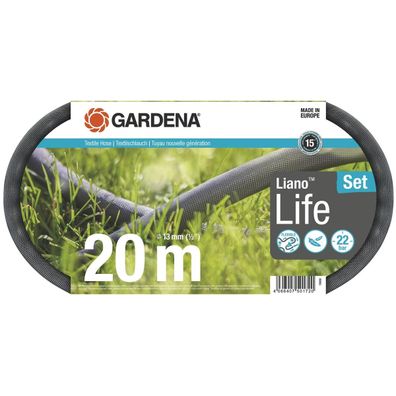 Gardena 18450-20 Gardena Textilschlauch Liano Life 1/2 , 20 m Set