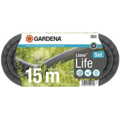 Gardena 18445-20 Gardena Textilschlauch Liano Life 1/2 , 15 m Set