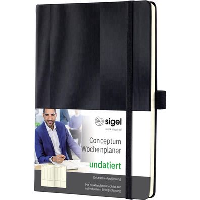 sigel CO700 sigel Buchkalender Conceptum, DIN A5, immerwährend, schwarz
