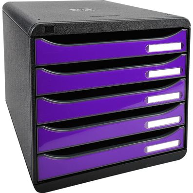 Exacompta 3097220D Exacompta Schubladenbox BIG-BOX PLUS, 5 Schübe, violett