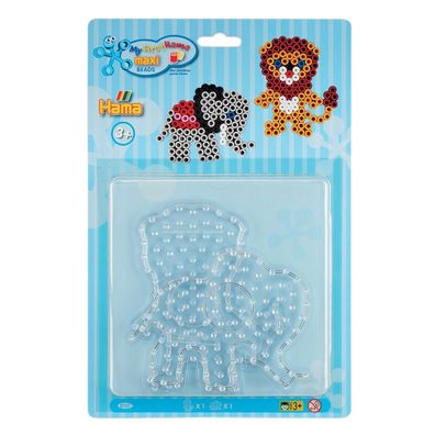 Hama 8107 Hama Stiftplatten "Löwe, kleiner Elefant", im Blister