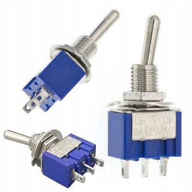 Rosfix Kippschalter MTS-103 – 3-polig ON-OFF-ON | 6A 125V, 3A 250V