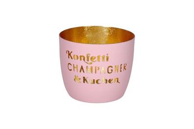 Gift Company Madras Windlicht M Konfetti Champagner & Kuchen 1 St