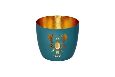 Gift Company Madras Windlicht M, Hummer, windsor/gold 1 St