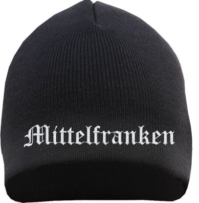 Mittelfranken Beanie Mütze - Altdeutsch - Bestickt - Strickmütze Winterm