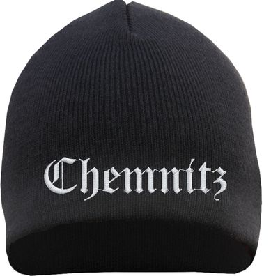 Chemnitz Beanie Mütze - Altdeutsch - Bestickt - Strickmütze Wintermütze