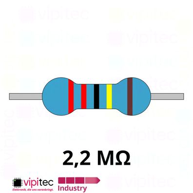 2,2 Megaohm Metallfilm-Widerstand THT 1% 0,6W 2M2 2,2M Metallschicht Widerstände