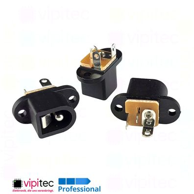 DC Buchse für 5,5x2,5 Hohlstecker THT 6,6x2,5 30V 0,5A Barrel Jack DC-016-2.5A