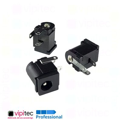 DC Buchse für 4x1,75 Hohlstecker THT 5,2x1,65 30V 0,5A Barrel Jack DC-072-1.65A