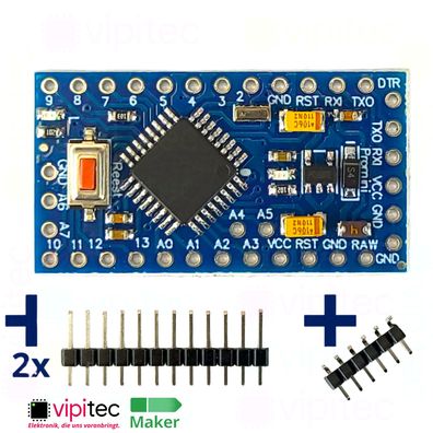 ATmega328PB Modul 5V 16MHz / 3.3V 8MHz Pro Mini PCB Board Layout für Arduino ISP