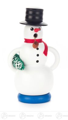Räuchermann Schneemann mit Baum BxHxT 6 cmx11 cmx5 cm NEU Erzgebirge Rauchmann