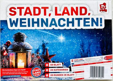 Stadt Land Fluss Weihnachten! Rudy Games Partyspiel Interaktiv Logikspiel