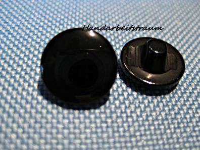 1 Kunststoffknopf schwarz 11x5mm Öse 2mm Nr 4649