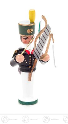 Miniatur Bergmann mit Lyra H=ca 6,5 cm NEU Erzgebirge Weihnachtsfigur Holzfigur