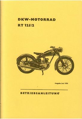 Betriebsanleitung DKW RT 125/2, Motorrad, Oldtimer