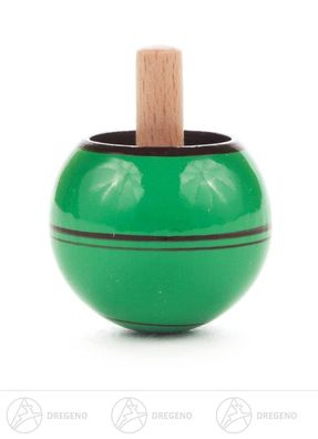 Spielzeug Steh-Auf-Kreisel grün H=ca 4,5 cm NEU Erzgebirge Kreisel Holzkreisel