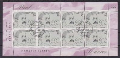 Schweiz 1997 gestempelt Kleinbogen MiNr. 1623-1624 Nobelpreis