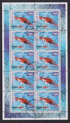 Schweiz 2002 gestempelt Klb. MiNr. 1784 50 Jahre Schweizerische Rettungsflugwacht