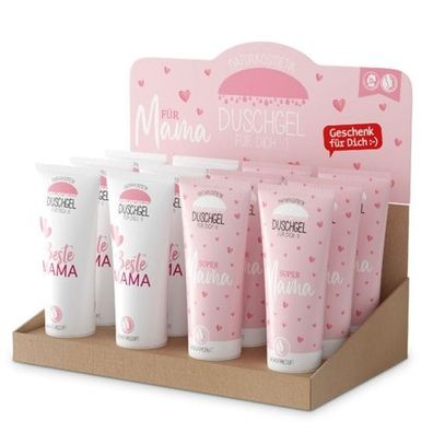 Duschgel für Mama sortiert