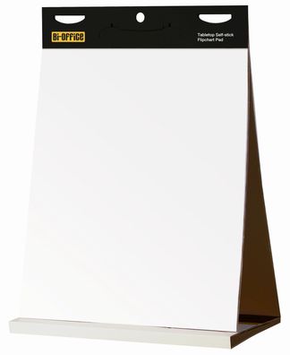 BI-OFFICE FL1420403 Flipchartblock Earth Tischmodell blanko 585 x 50 cm weiß