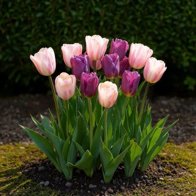 Exotenherz Blumenzwiebeln - Tulpen Tulipa Macron Mix (12 Stück) Durchmesser 11-12cm
