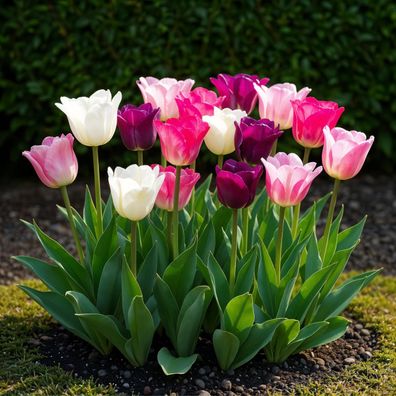 Exotenherz Blumenzwiebeln - Tulpen Tulipa Pastel Mix (12 Stück) Durchmesser 11-12cm