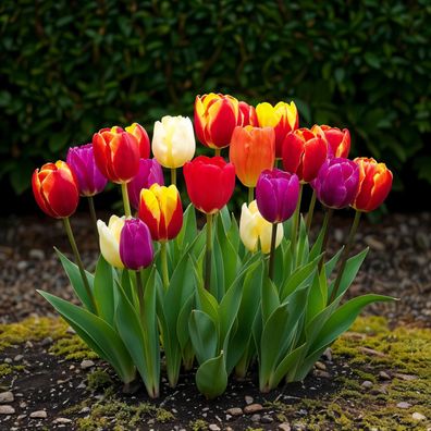 Exotenherz Blumenzwiebeln - Tulpen Tulipa Triumph Mix (15 Stück) Durchmesser 11-12cm