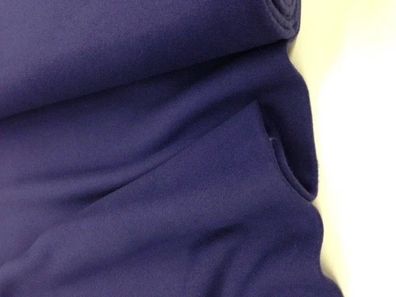 Meterware, Preis pro 0,5 lfdm: Baumwollfleece, dunkelblau, 155 cm breit