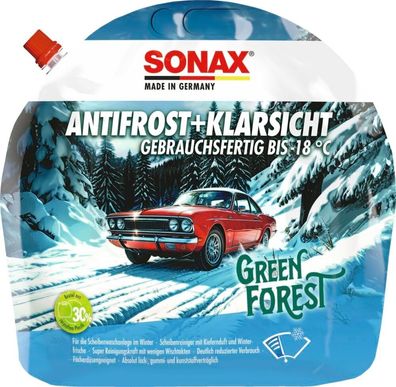 SONAX AntiFrost+KlarSicht gebrauchsfertig bis -18 °C Green Forest 3 L