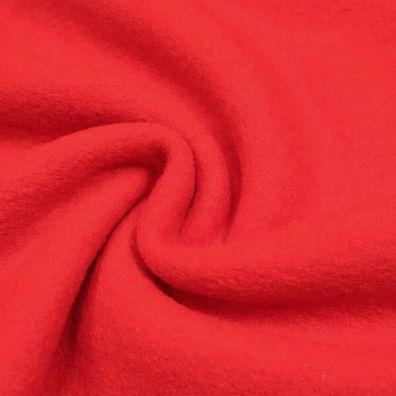 Meterware, Preis pro 0,5 lfdm: Woll-Fleece, rot, 155 cm breit