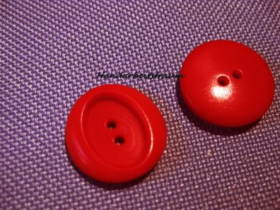 1 Kunststoffknopf rot 18x3mm 2Loch a 1,5mm Nr 4438