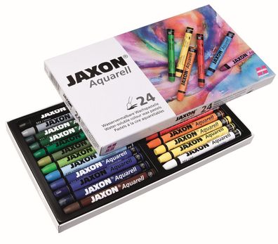 JAXON 49424 Aquarellkreide - 24er Farbkartonetui