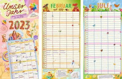 AlphaEdition 102926 Familienkalender Unser Jahr - Unsere Familie - 22 x 45 cm, 5 Spal