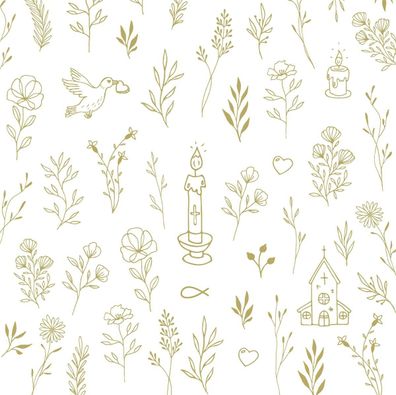 PAPER+DESIGN 198274 Lunchserviette Kommunion - 33 x 33 cm, 20 Stück