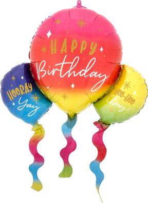 AMSCAN 4156601 Folienballon Happy Birthday Balloons