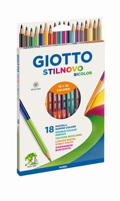 GIOTTO F25720000 Farbstifte Stilnovo Bicolor - 18er Kartonetui