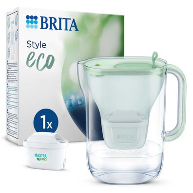 BRITA® 128012 Wasserfilter-Kanne Style eco - hellgrün, inkl. MX PRO