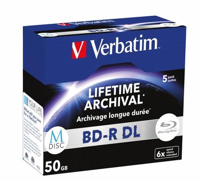 Verbatim 43846 5 Verbatim Blu-ray BD-R 50 GB bedruckbar