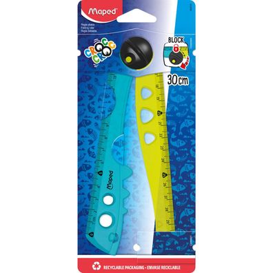 maped 282030 maped Lineal Croc Croc 15,0 / 30,0 cm, grün-türkis