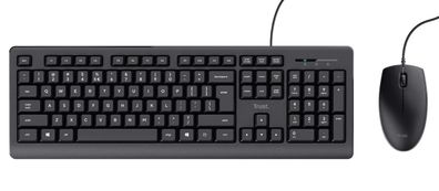 Trust 23978 Trust TKM-250 Tastatur-Maus-Set kabelgebunden schwarz