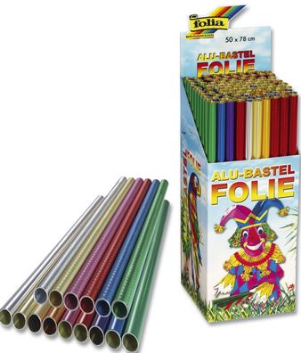 20x FOLIA 110ST/20 Metallfolie Sternchen gold/gold 50 x 78 cm im Display