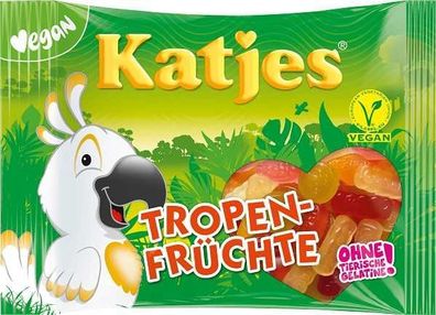Katjes® 5916272004 Fruchtgummi Tropen-Früchte 175g, vegan