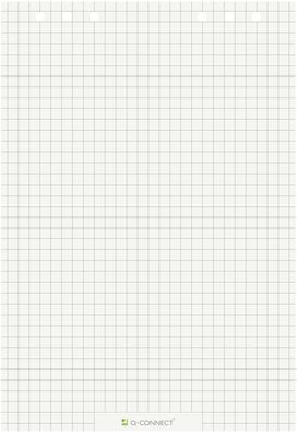Q-Connect® KF15416 Flipchart-Block - 68 x 99 cm, kariert/blanko, 80 g/qm, 20 Blatt