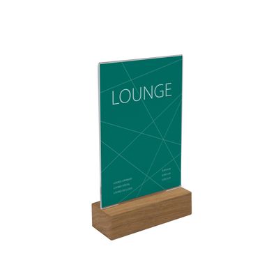 SIGEL TA252 Tischaufsteller mit Holzsockel - A6, gerade