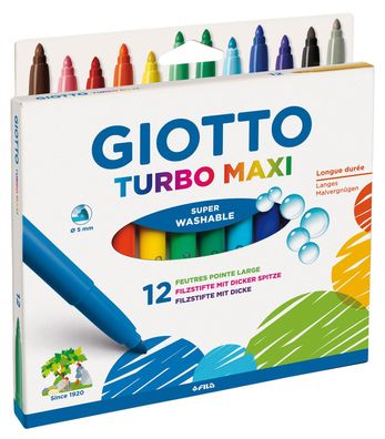 GIOTTO F076400 Faserschreiber Turbo Glitter - 10 Farben sortiert