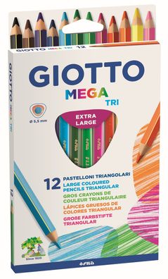 GIOTTO F220600 Farbstifte Mega - 12er Kartonetui