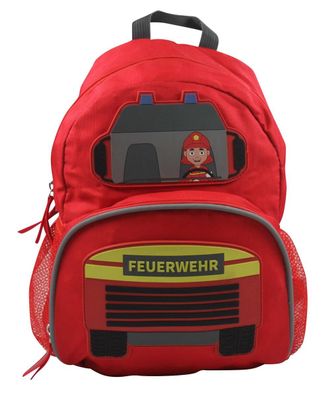 DONAU 7290842-91 Kinderrucksack Feuerwehr 3D Motiv - 22 x 32 x 11 cm
